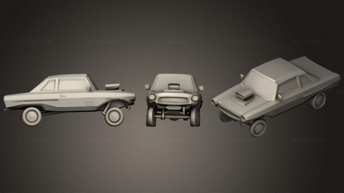 Автомобили и транспорт (ПРИВОД96, CARS_0376) 3D модель для ЧПУ станка